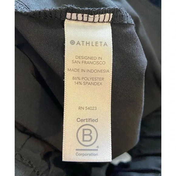 Athleta Skyline Pants Paperbag Waist Tie Pleats Black Size 0 - Picture 6 of 6